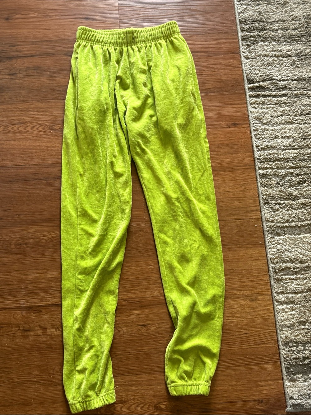 PrettyLittleThing Neon Lime Terry Track Pants
